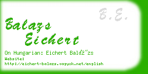 balazs eichert business card